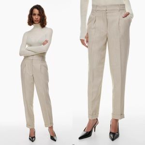NWOT Aritzia Wilfred Dashwood Pant in Textured Twill Herring/ Birch Size 6